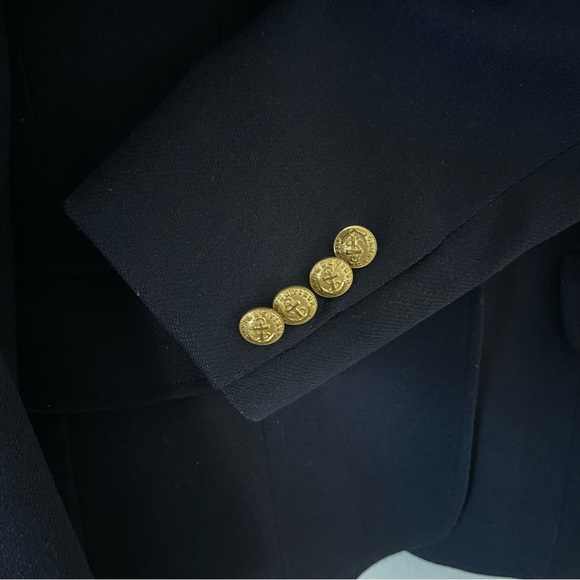 Vintage Evan Picone Women’s Wool Blazer Jacket - Navy Blue - Picture 5 of 6